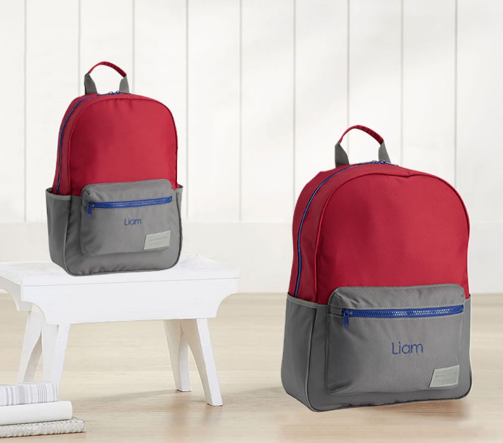 Astor Red Grey Backpacks